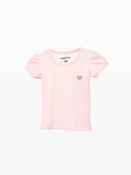 REMERA MANGA CORTA GLOB ROSA CLARO