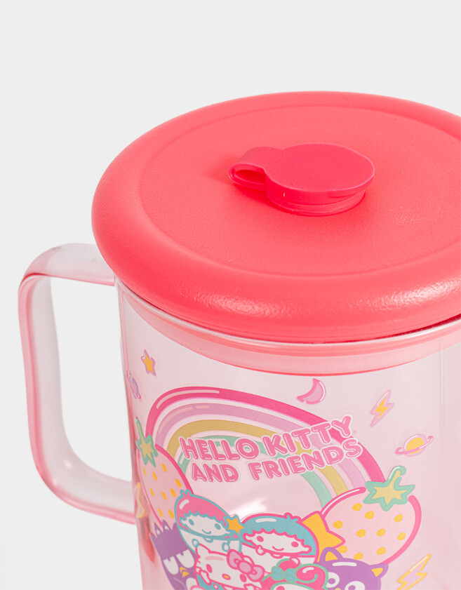 Accesorios Cocina Vidrio Vaso De Vidrio "hello Kitty" - Fucsia Claro