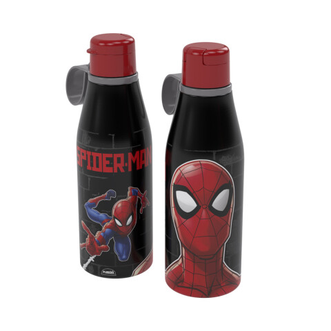 Botella Plástica 530ml Avenger y Spiderman con Agarre U