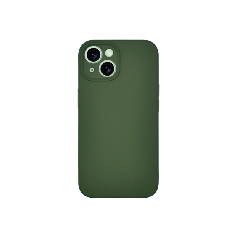Protector para iPhone 15 engomado color verde oscuro Protector Para Iphone 15 Engomado Color Verde Oscuro