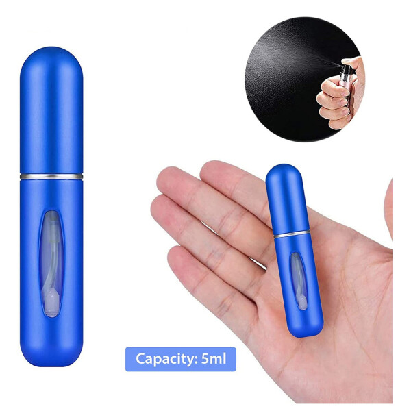 Mini Botella Atomizadora De Perfume Portátil Recargable X2 Variante Color Azul