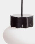 Lámpara de techo Idela de cristal ahumado y mármol negro Ø15 cm Lámpara de techo Idela de cristal ahumado y mármol negro Ø15 cm