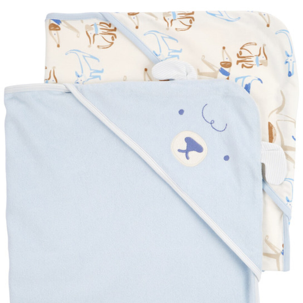 Set x2 toallas carters PREMIUM celeste