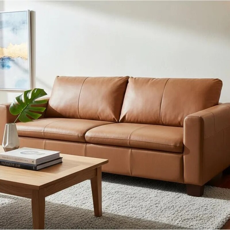 SOFA 100% CUERO - MODELO BLANC - 3 CUERPOS - MARRON SOFA 100% CUERO - MODELO BLANC - 3 CUERPOS - MARRON