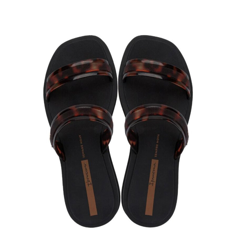 Sandalias de Mujer Ipanema Glow Trendy Slide Ad Negro - Marrón