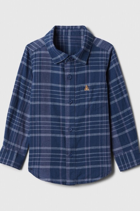 Camisa De Lino Toddler Niño Pangea Blue