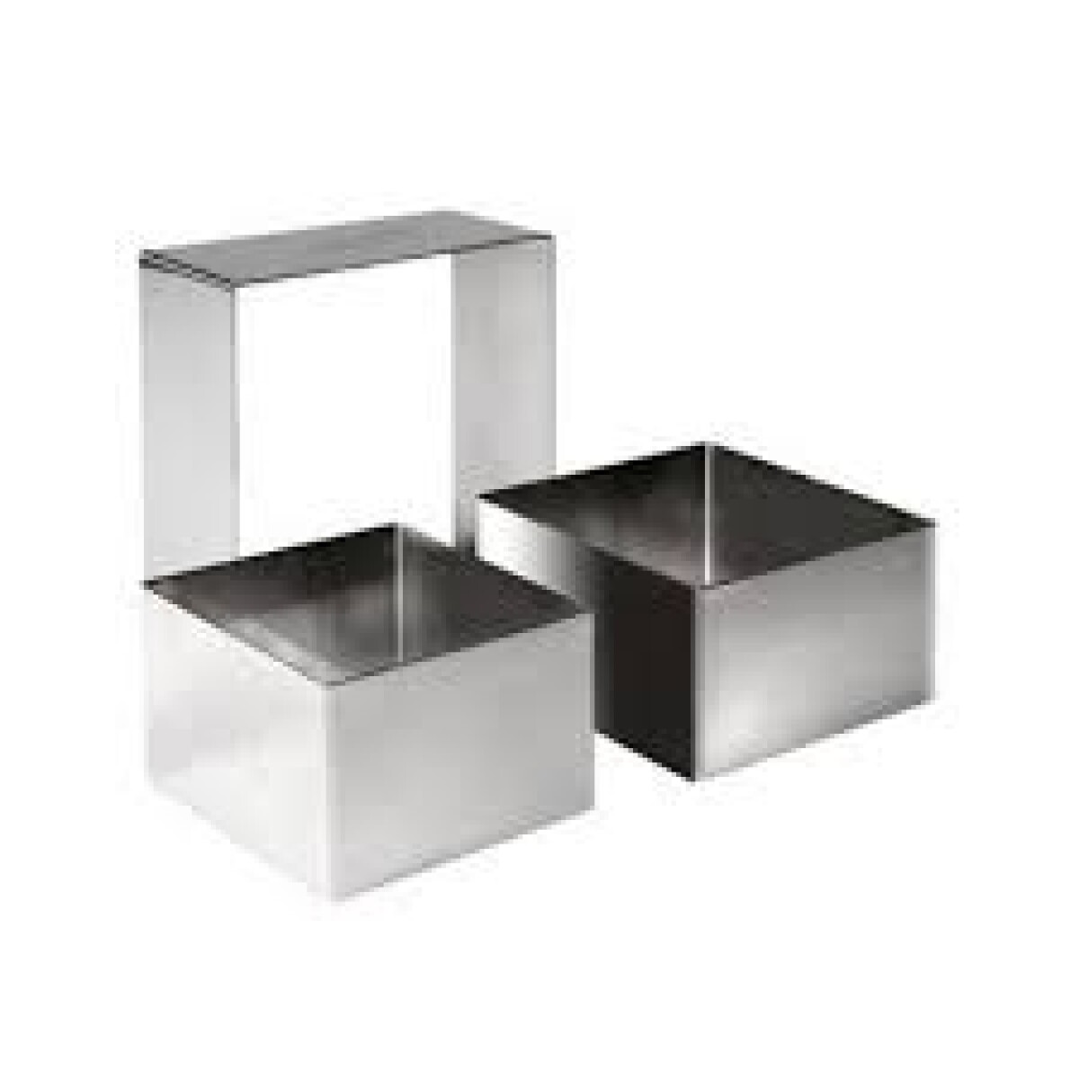 Aro cuadrado inox 6 x 6 x 4.5cm 