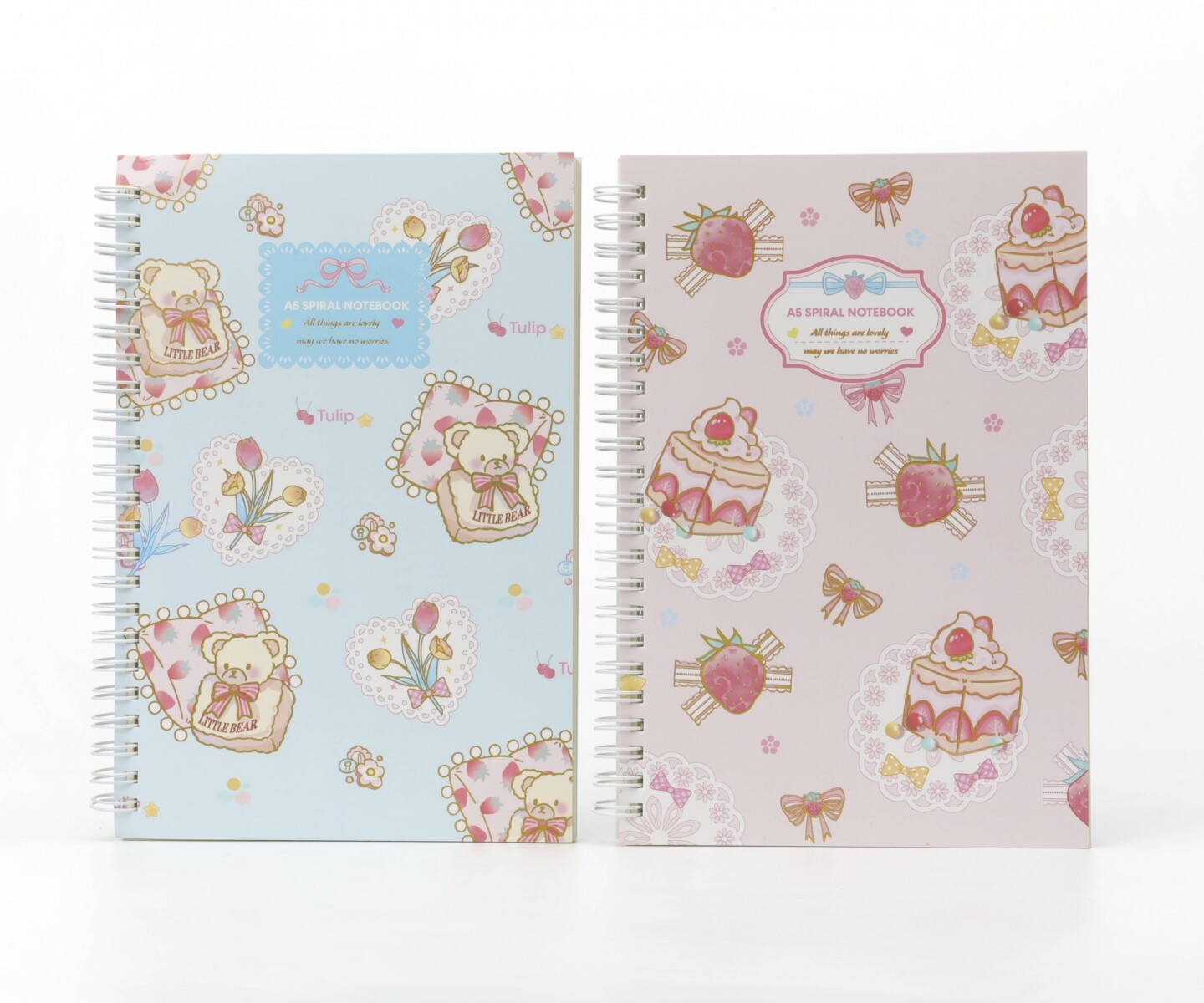 CUADERNO A5 CON ESPIRAL (FRUTILLA DULCE) 