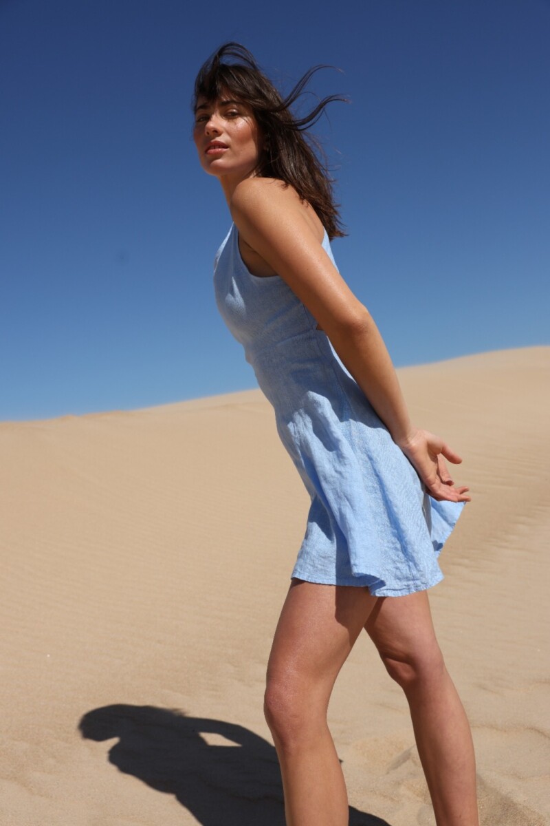 Vestido Flamenco Celeste