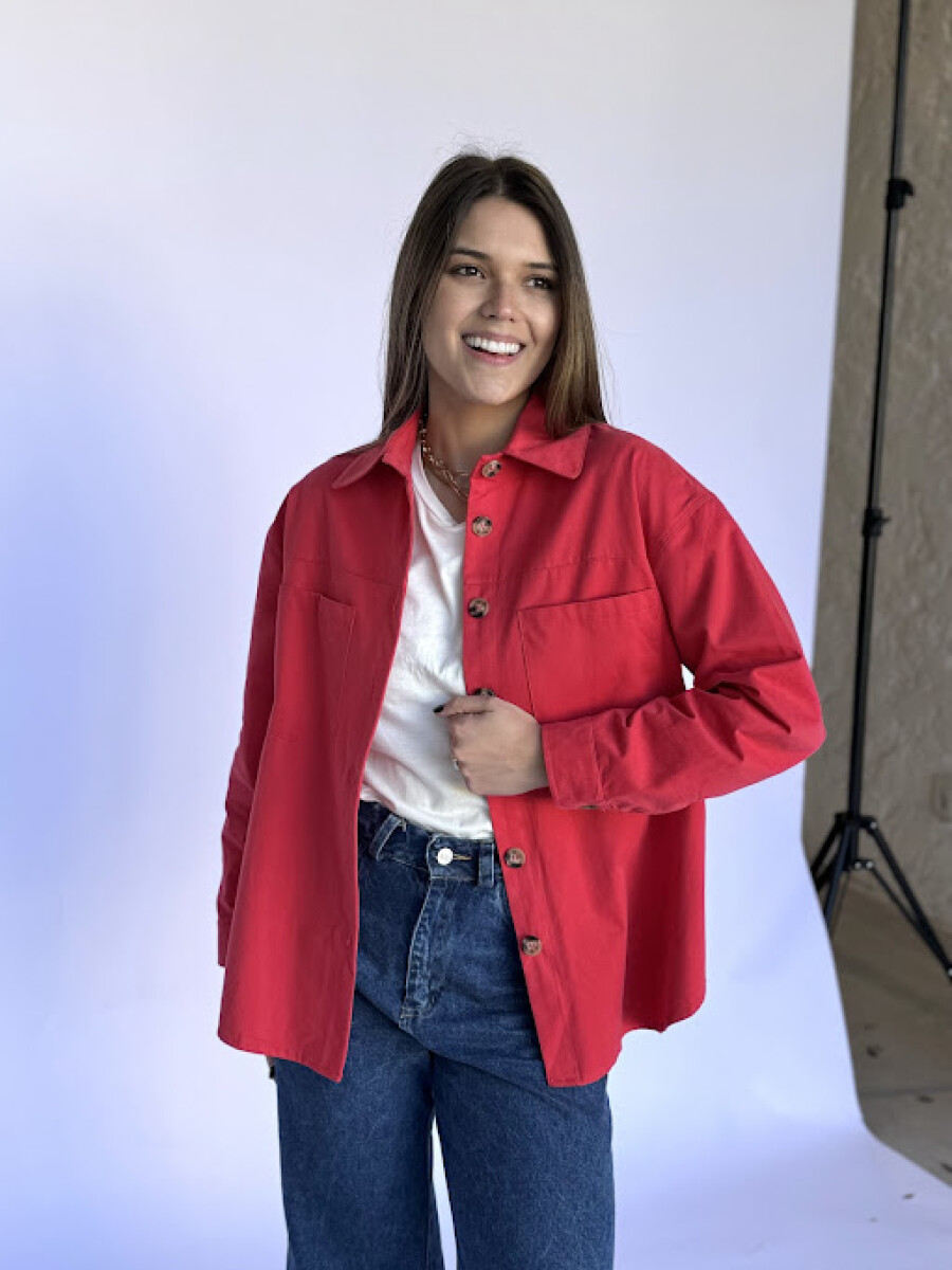 Camisa gabardina - roja 