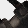 Cartera de mano The Braided en cuero vegetal liso Negro