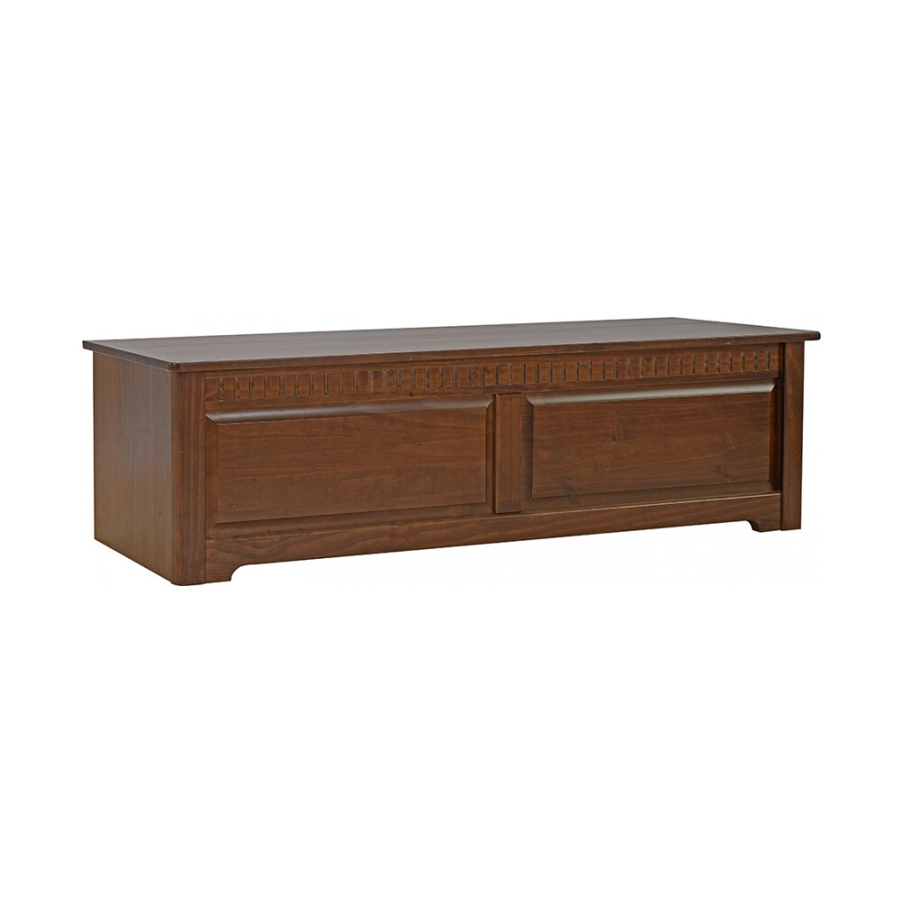 PIE DE CAMA MADERA MARRON BAUL AMBAR