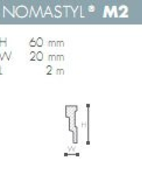 MOLDURA POLIESTIRENO NOMASTYL- M2 - 2 mts - N/A