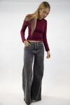 Jean baggy con pinzas Gris