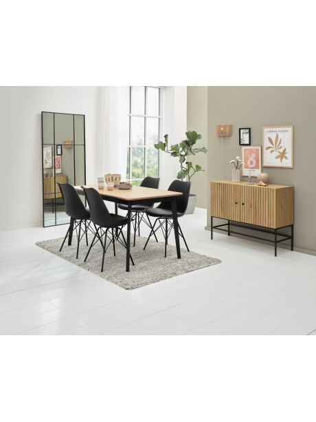 Silla de comedor KLARUP polipiel negro/negr Silla de comedor KLARUP polipiel negro/negr