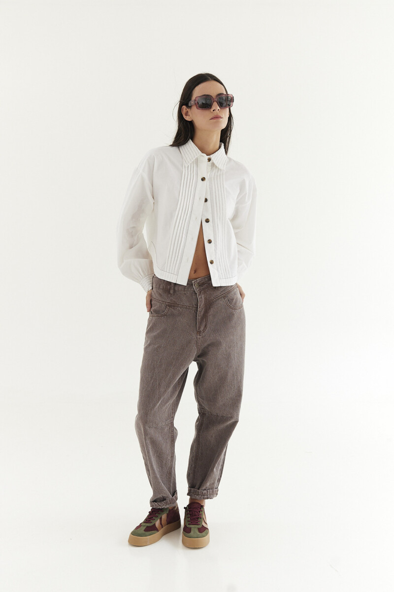Camisa Smok Blanco