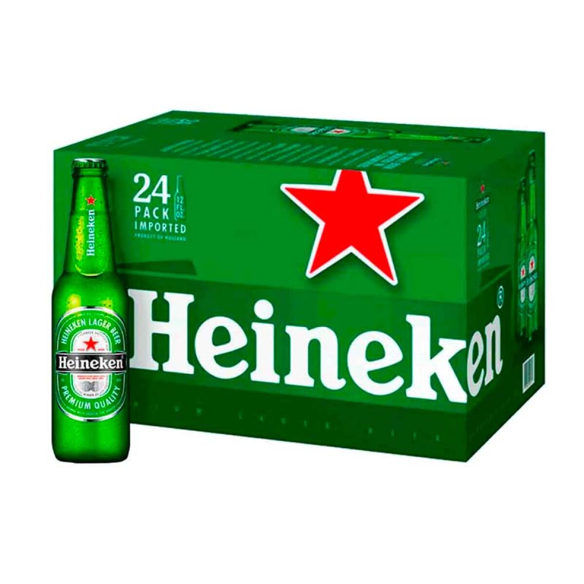 Cerveza Heineken Long Neck 24 unidades - 330 ml 