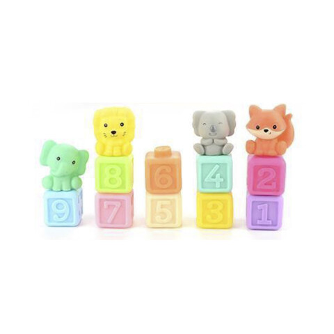Set x 13 Cubos y Animalitos Apilables para el Agua U