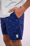 Short de baño estampado Azul