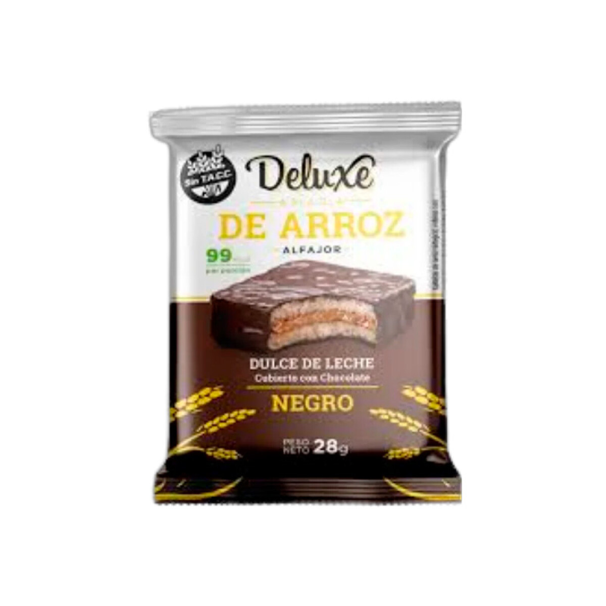 Alfajor Deluxe de Chocolate negro con Dulce de Leche 