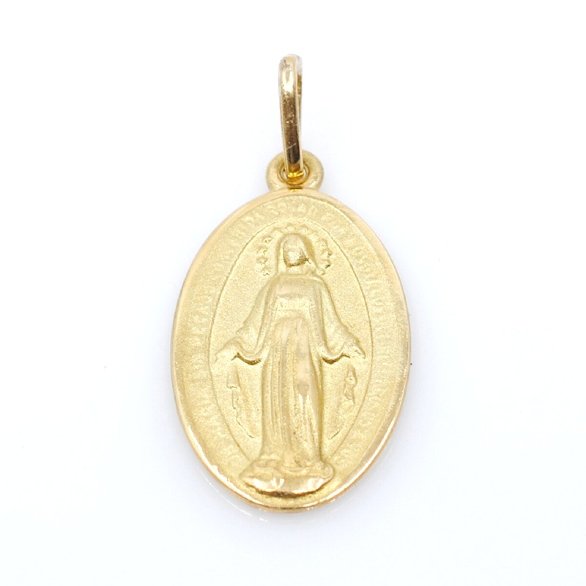 Medalla oro 18k virgen milagrosa 2.4 x 1.5 cm 