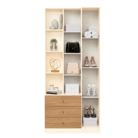 ROPERO 2 PUERTAS GUARDARROPA ARMARIO PLACARD CLOSET CON ESPEJO Y ESTANTES MARRÓN