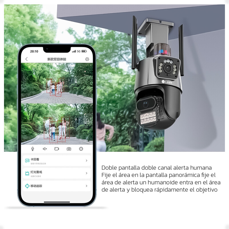 CÃ¡mara de Seguridad IP WiFi Doble Lente Exterior PTZ APP ICSEE CÃ¡mara de Seguridad IP WiFi Doble Lente Exterior PTZ APP ICSEE