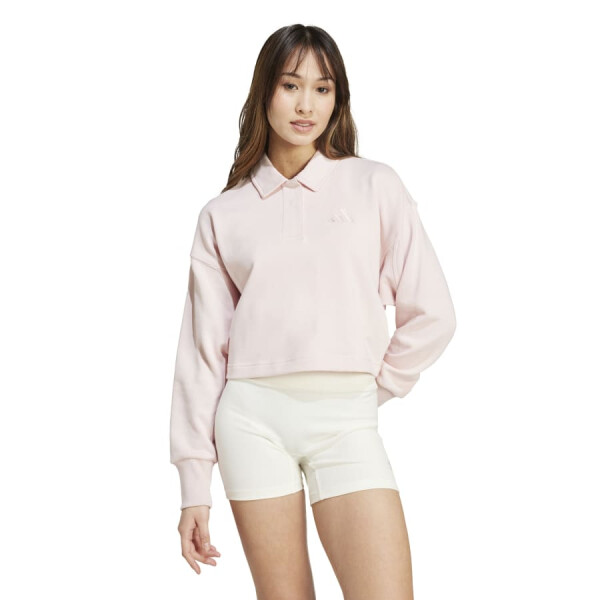 Remera Adidas French Terry Polo de Mujer - IY6795 Rosado