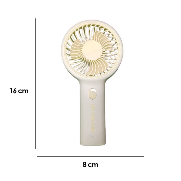 Ventilador mini con soporte amarillo