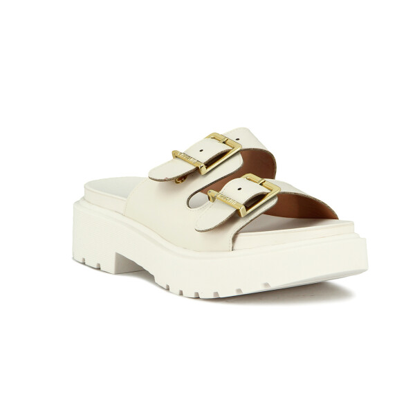 Vizzano Sandalia Dama Dos Tiras C/hebillas Suela Media Blanco