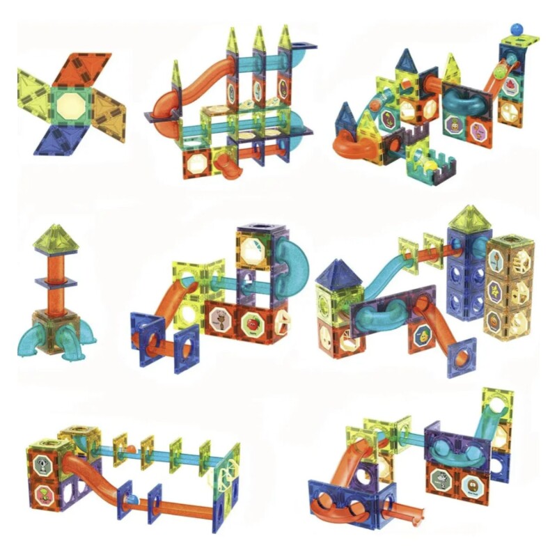 Juego De Bloques Para Niños 96 Piezas Magnéticas Juego De Bloques Para Niños 96 Piezas Magnéticas