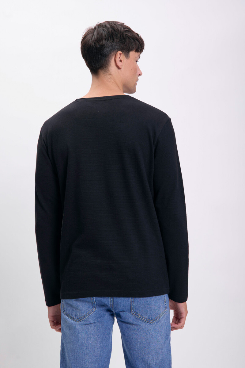 Remera textura Negro