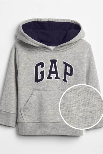 Buzo Canguro Logo Gap Toddler Niño Light Heather Grey B08