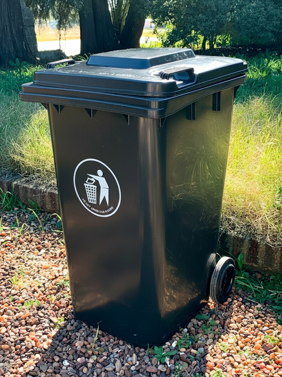 CONTENEDOR PARA RESIDUOS 120L negro