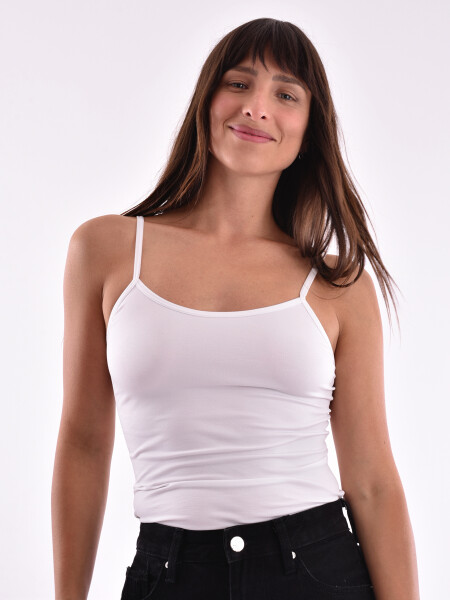 MUSCULOSA BASICA SEAMLESS BLANCO