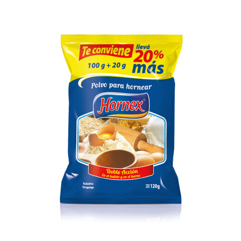 Polvo De Hornear Sin Gluten Hornex 100g + 20g Pol. Hornear Hornex 100g +20g