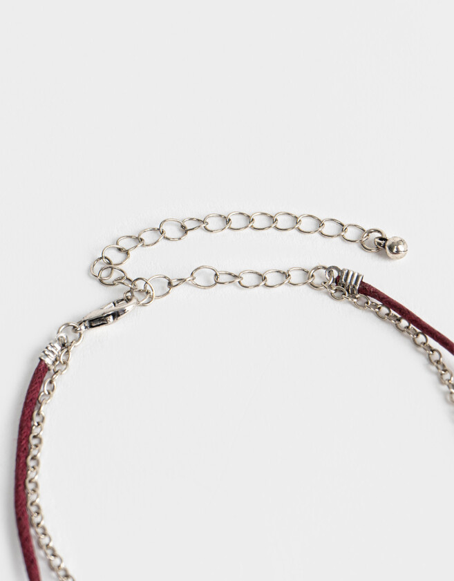 Collares Cortos Con flores Collar Corto Con Flores Antique - Plateado