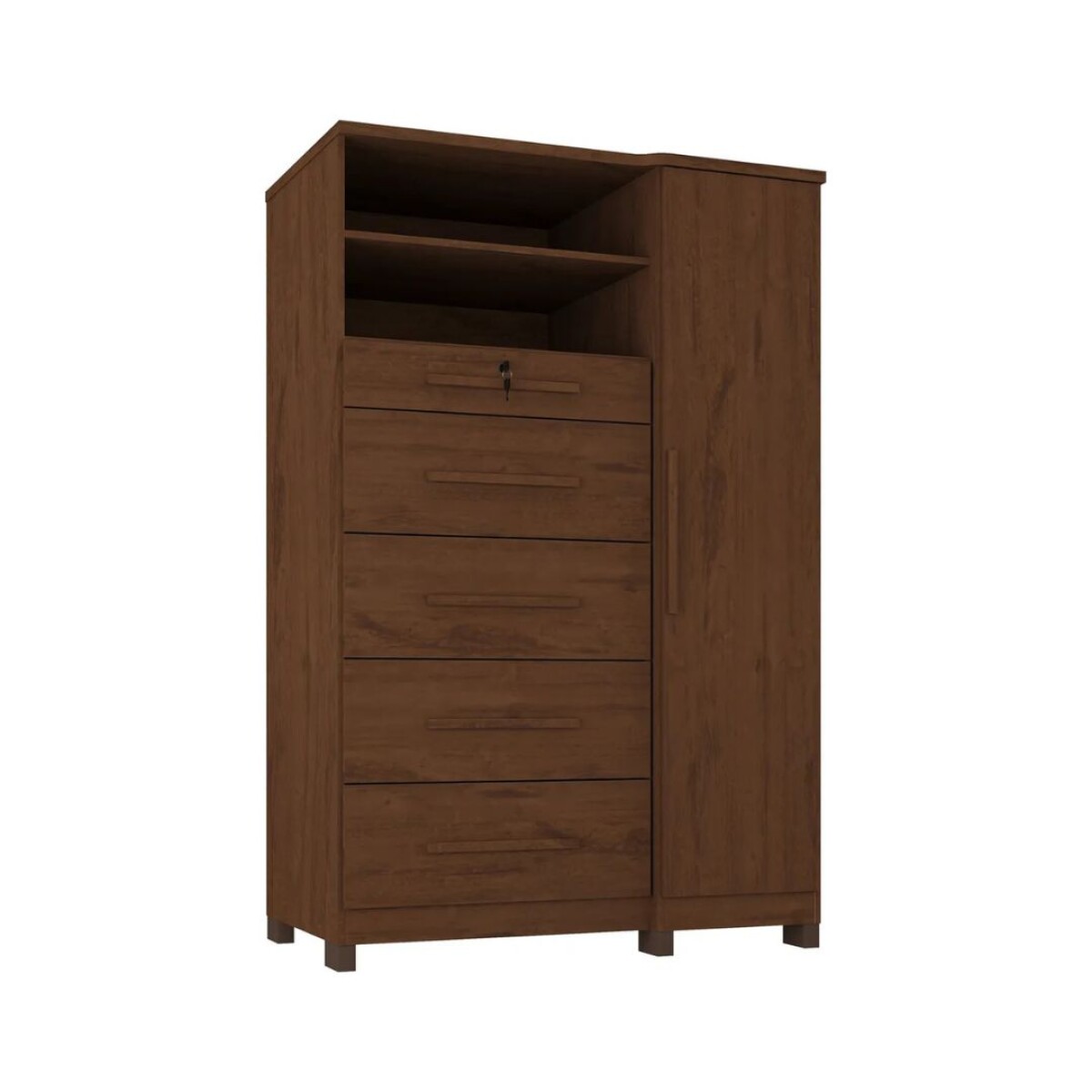 Cómoda zapatera Imperial 1 Puerta 5 Cajones - Jacaranda 