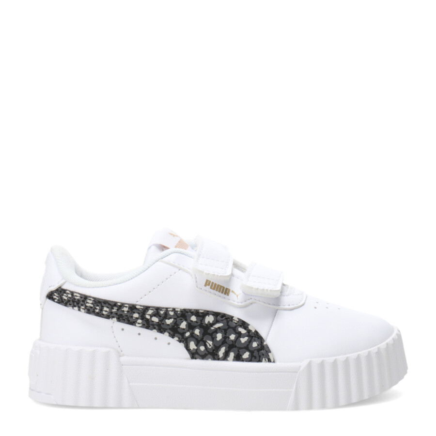 Championes Infantiles Puma Carina 3.0 Animal Blanco - Negro