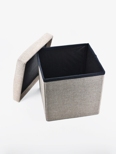 PUFF DE ALMACENAJE BEIGE