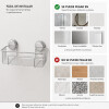 Organizador de Baño en Acero de Carbono con Ventosa Future - Plata Organizador de Baño en Acero de Carbono con Ventosa Future - Plata