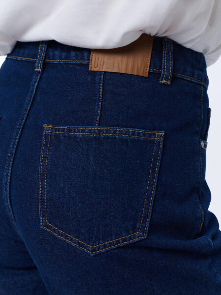 Short Jean Básico Azul Oscuro