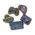 Jibbitz Lights Up Neon Gamer Pack 5 Multicolor