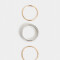Pulseras Rígidas Sets De metal Set De Pulseras Rígidas Mixplating - Combinacion Tricolor