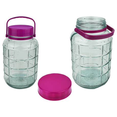 FRASCO VIDRIO 5LT LABRADO CUADROS C/ASA Y TAPA PLASTICO 29X17CM 24791 FRASCO VIDRIO 5LT LABRADO CUADROS C/ASA Y TAPA PLASTICO 29X17CM 24791
