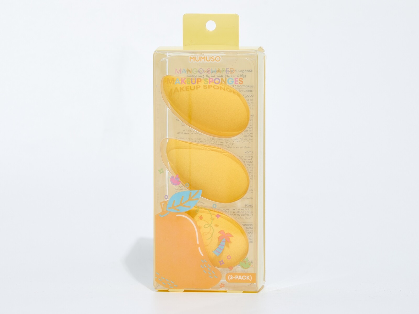 ESPONJAS DE MAQUILLAJE FORMA DE MANGO (PACK DE 3) 