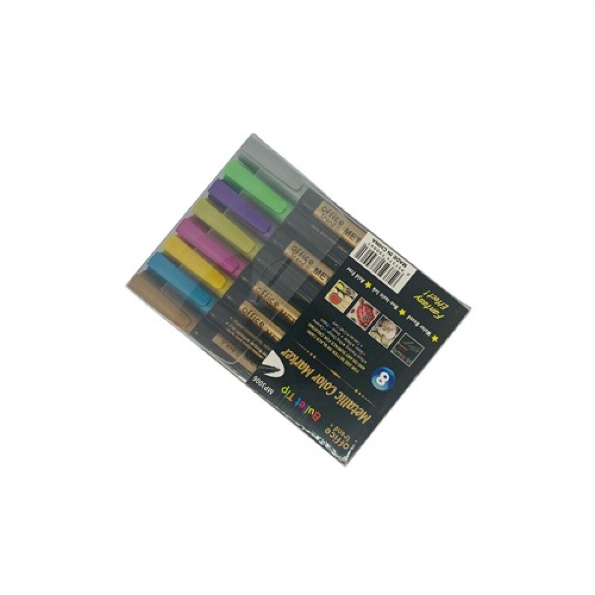 Set de 8 marcadores metalizados 