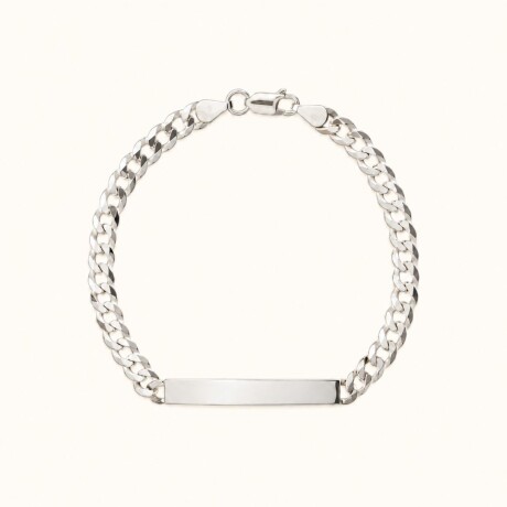 Pulsera Placa de Identidad - Plata 925 Pulsera Placa de Identidad - Plata 925