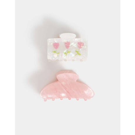 Set De Broches Combinacion Bicolor