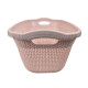 Canasto para ropa símil ratan 40 litros ROSA